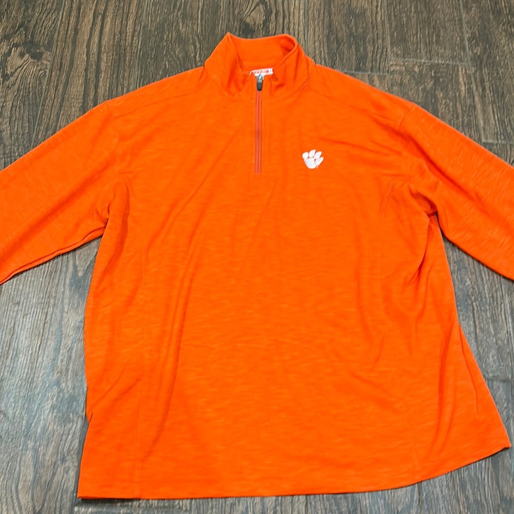 Orange XL Clemson Oobe golf pullover